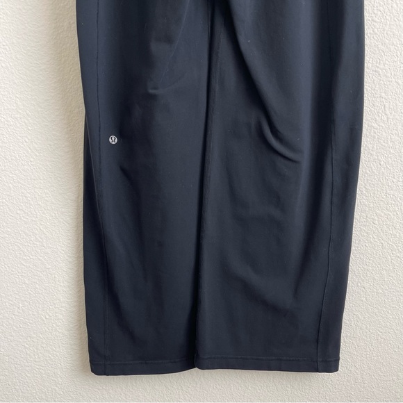 LULULEMON Black Groove Reversible Mid Rise Straight Wide Leg Yoga Pant Leggings - Picture 10 of 16